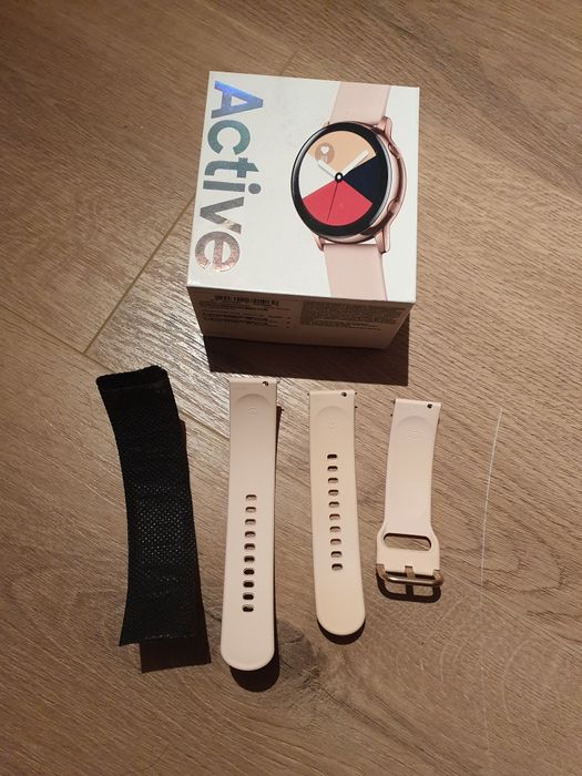 Pasek gumowy damski różowy do zegarka Samsung Galaxy Watch Active