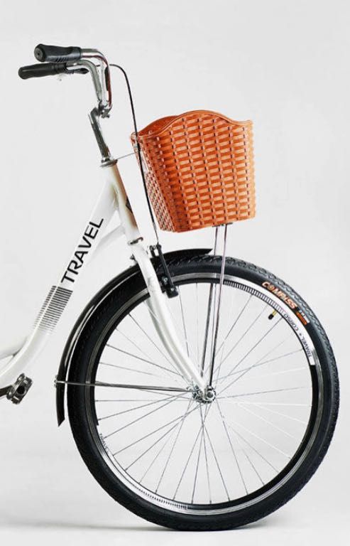 Велосипед міський Corso Travel 26”сталева рама 16.5”, корзина