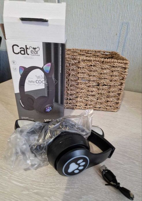 Дитячи навушники з вушками