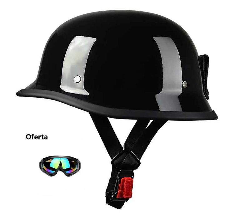 Capacete novo e oculos brilhante