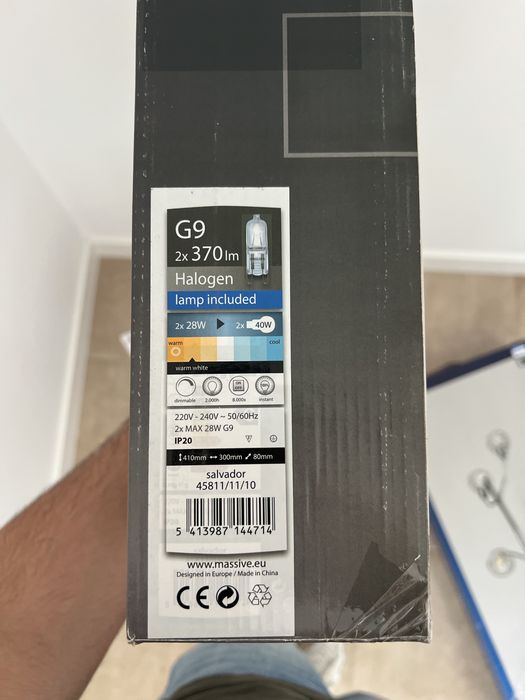 Conjunto de Candeeiros MASSIVE Novos e Selados (1 Grande + 4 Pequenos)