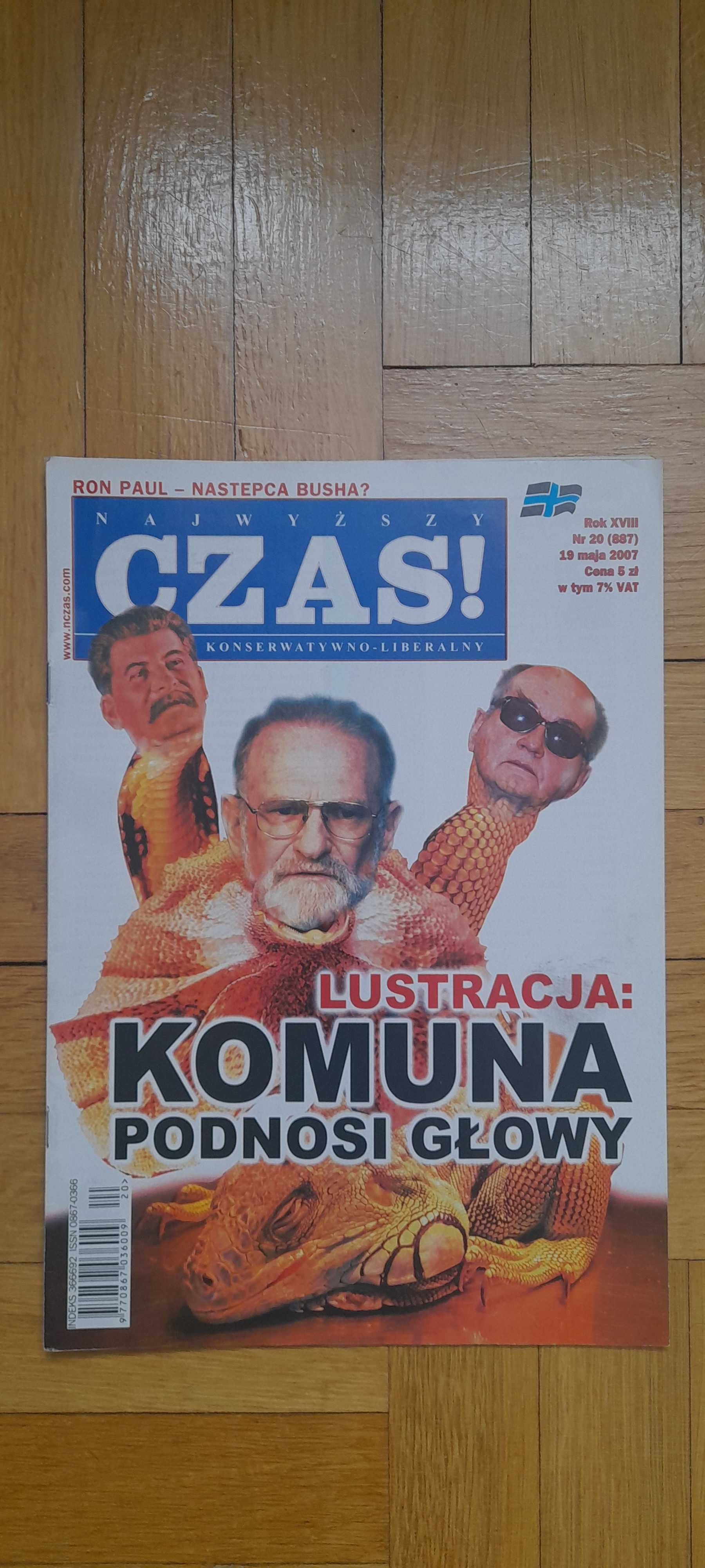 Dwutygodnik "Najwyższy Czas" - nr 20 (887) z 19 maja 2007 roku