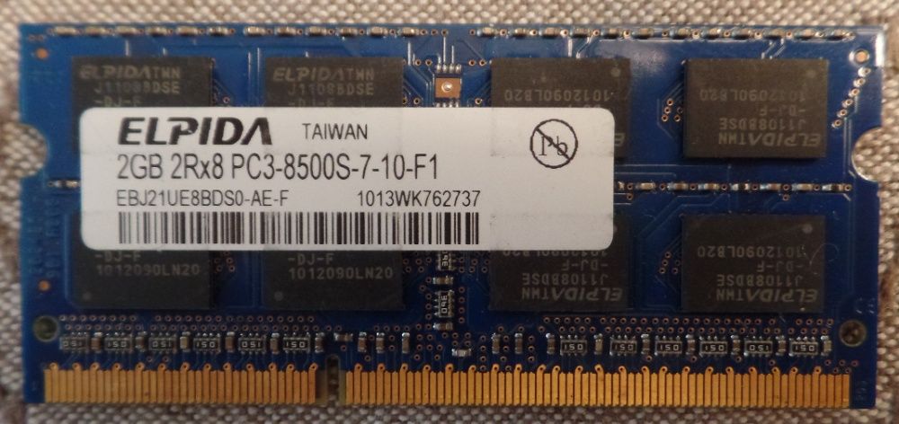 10 Memórias Ram 2Gb 2RX8 PC3 (930)