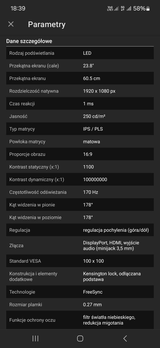 Monitor MSI g2422  24"