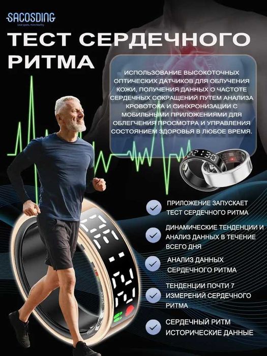 Смарт-кольцо, кільце, smart ring с дисплеем,