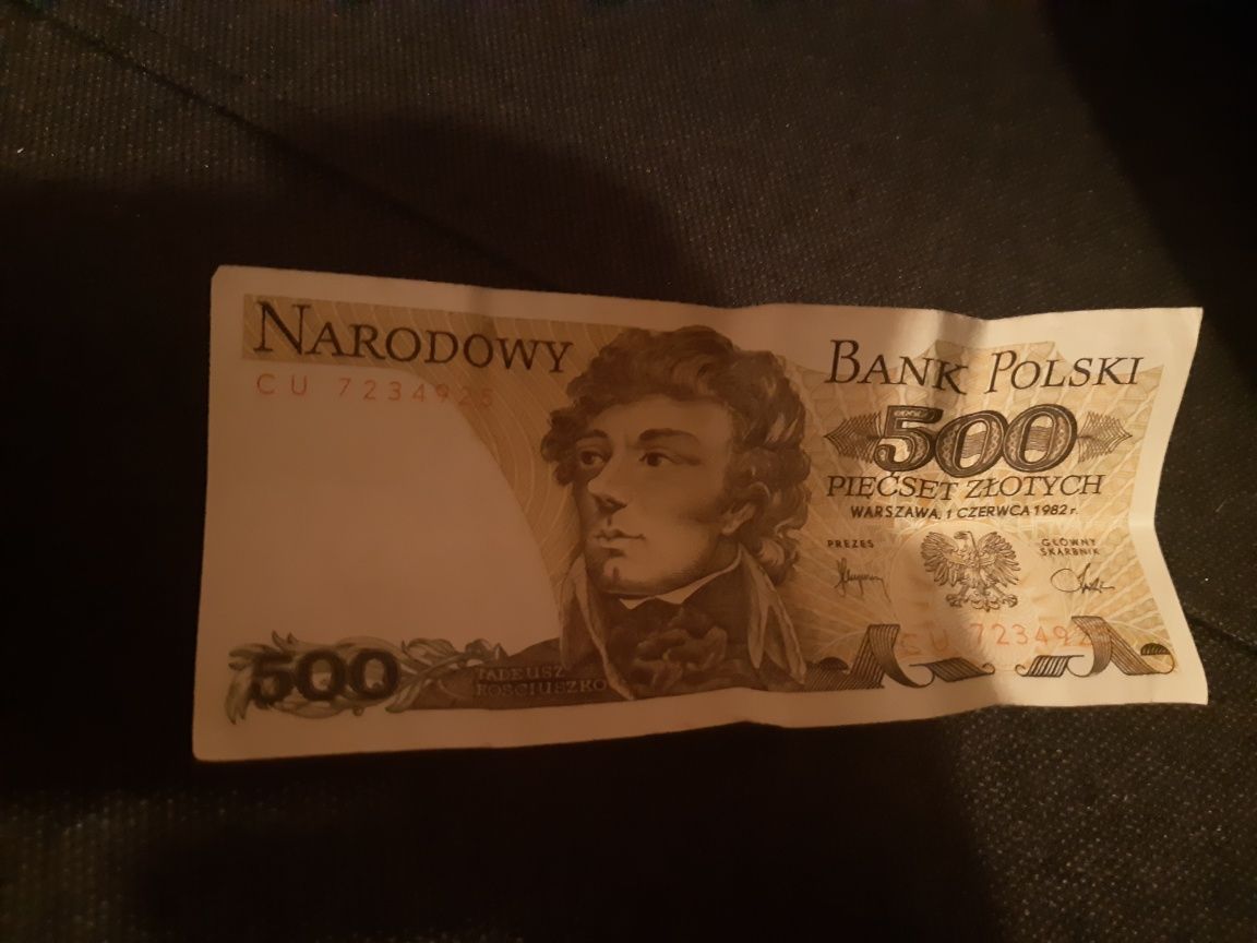 Banknot 500zł 1982r