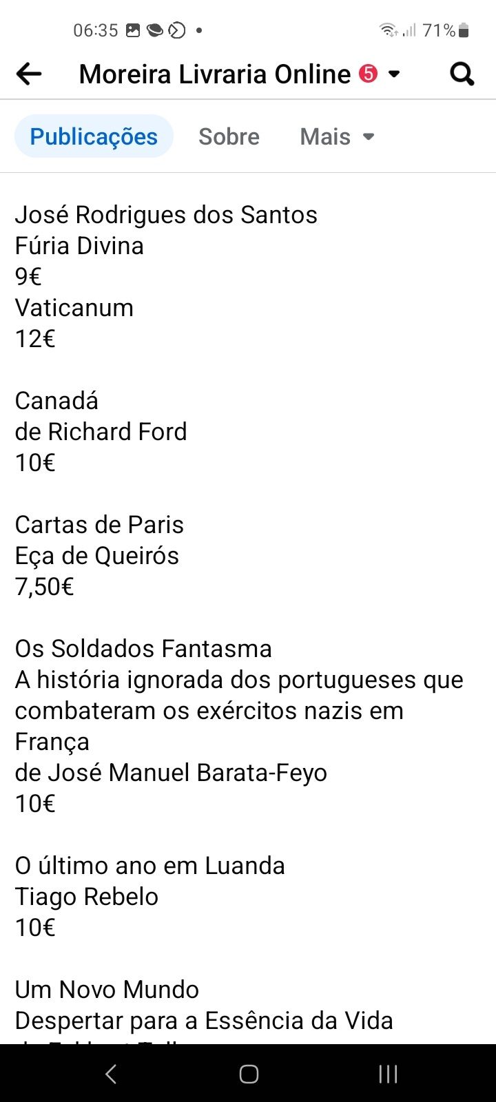 Lote de livros para venda