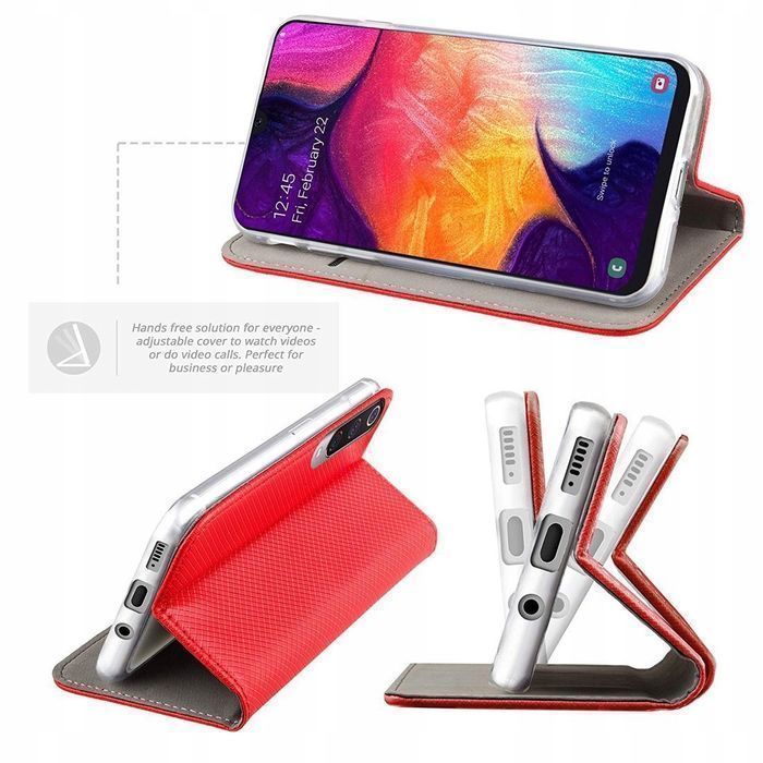 Etui Z Klapką Zamykane Magnet Do Oppo Reno 8T 4G Czerwone