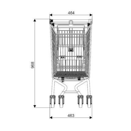 Wózek sklepowy marketowy metalowy MEC 92