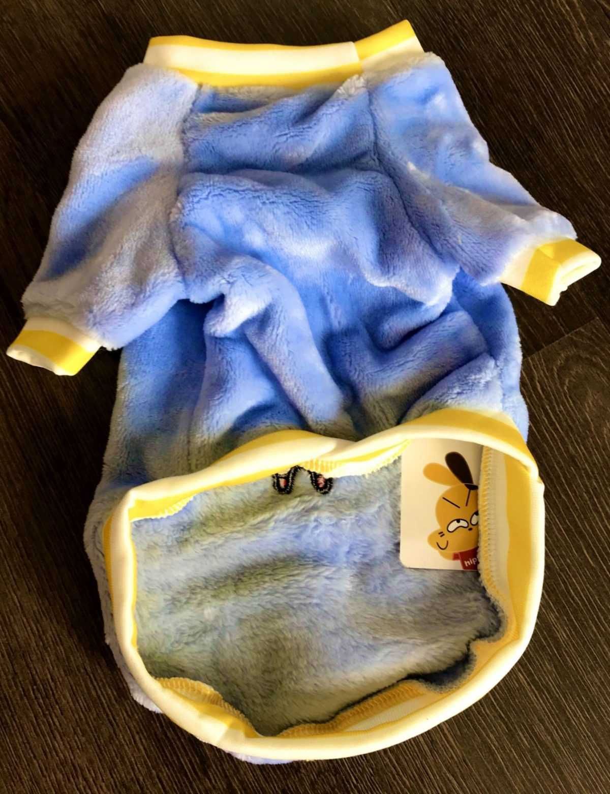 Кофта для собачки с надписью Cute baby и принтом собачка синего цвета