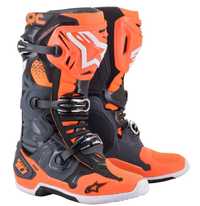 ALPINESTARS TECH 10 grey/fluo orange buty mx cross enduro