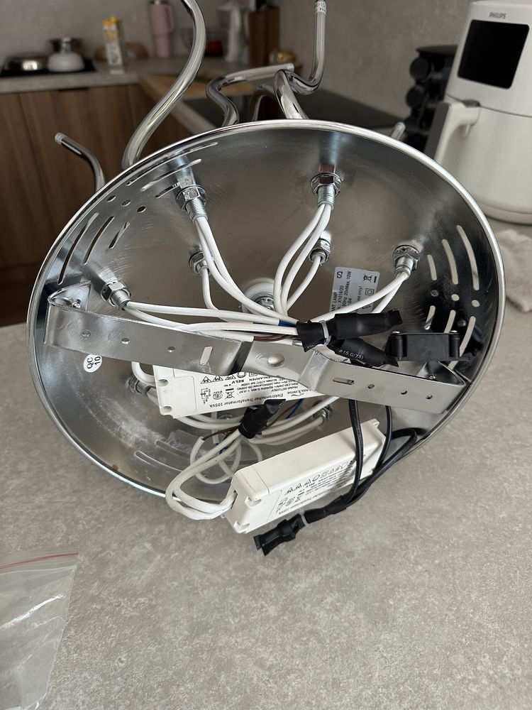 Nowoczesna lampa designerska Licht Design – chrom, NOWA