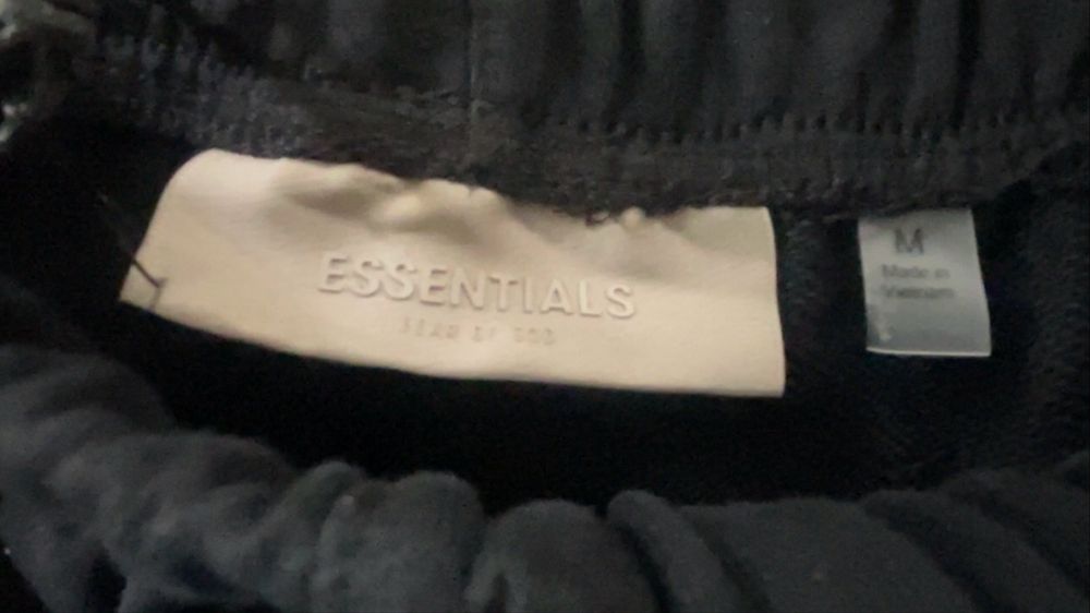 essentials shorts all black size M