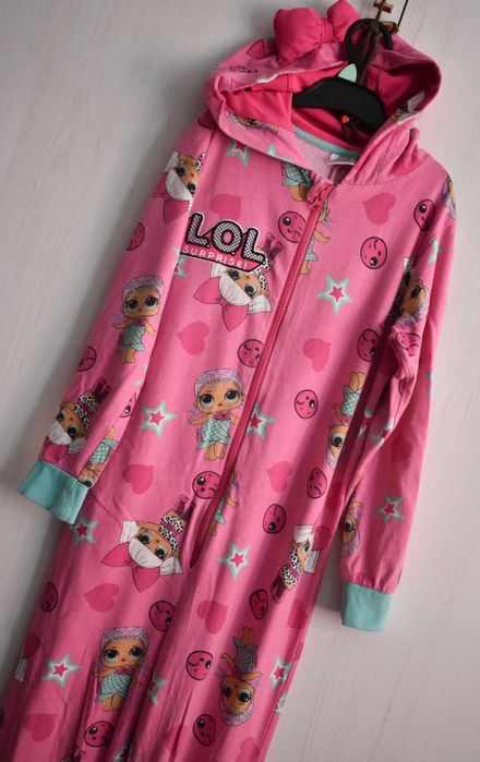 Piżama 140 146 jednoczęściowa kigurumi onesie kombinezon pajacyk LOL