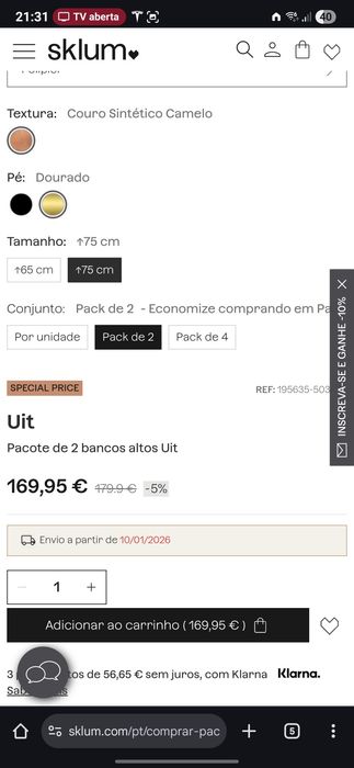 Banco alto Sklum