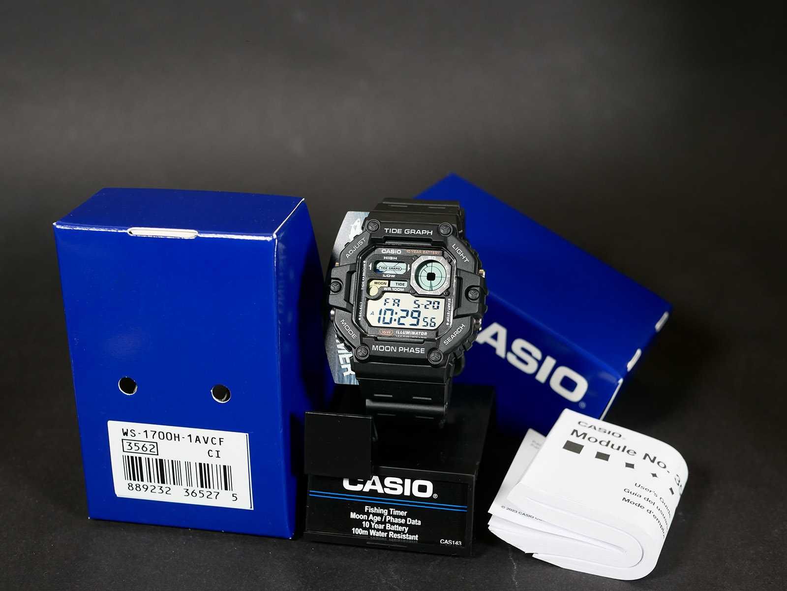 Casio WS-1700H-1AV WR100m батарея на 10 років