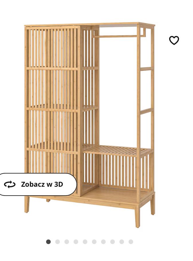 Szafa bambusowa szafa Ikea Nordkisa przesuwne drzwi