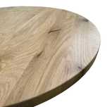 Dębowy Blat Okrągły 50 cm Lity Dąb drewno naturalne