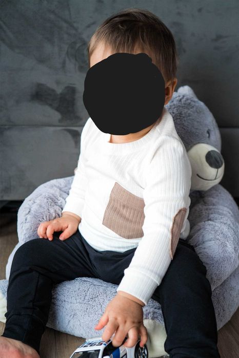 Bluzka biała z kieszonką rozmiary 74, 98, 116