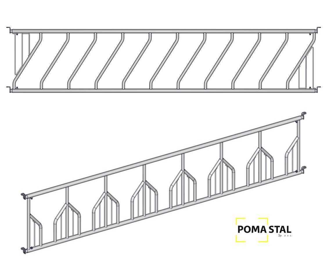 Drabina paszowa dla bydła – skośna i prosta