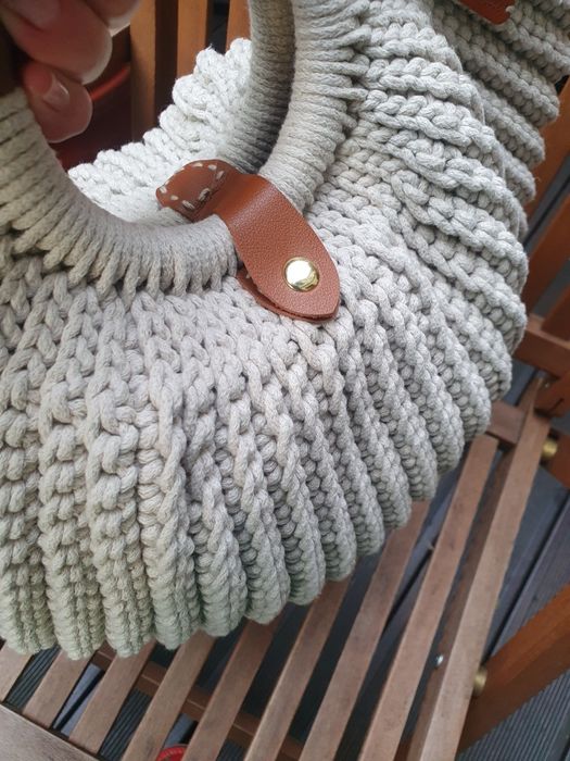 Torba handmade beżowa