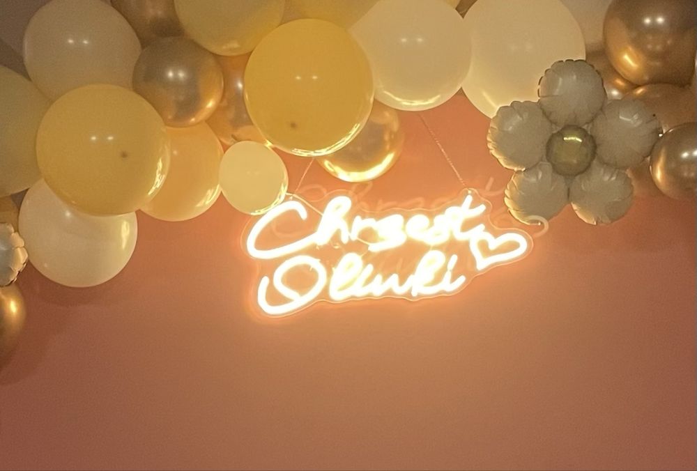 Neon ledon Chrzest Oliwki