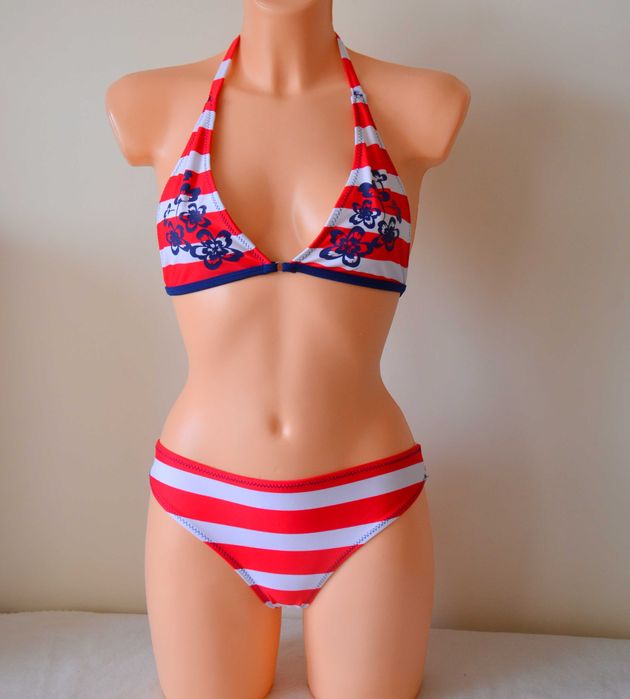 Strój kąpielowy damski rozmiar S paski 2 częściowy