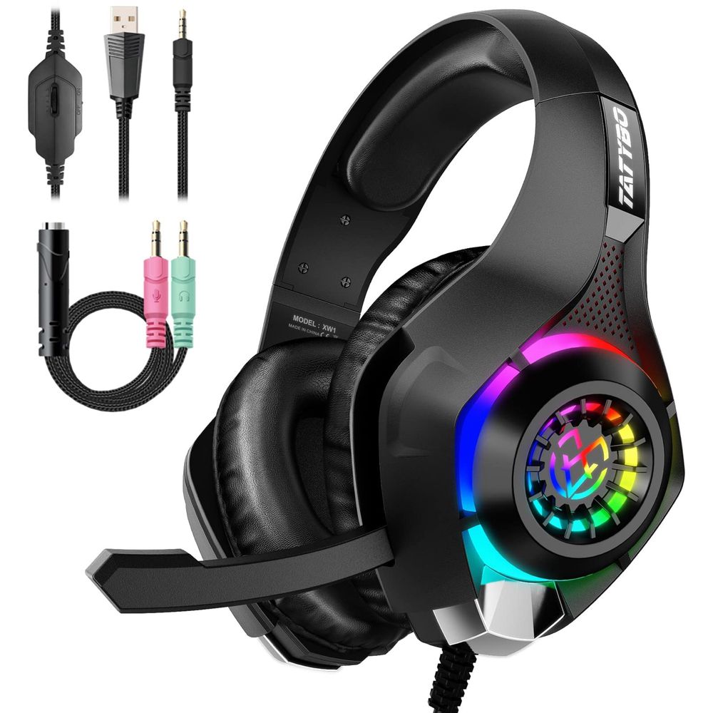 Headphones gamer com fio microfone (NOVO)