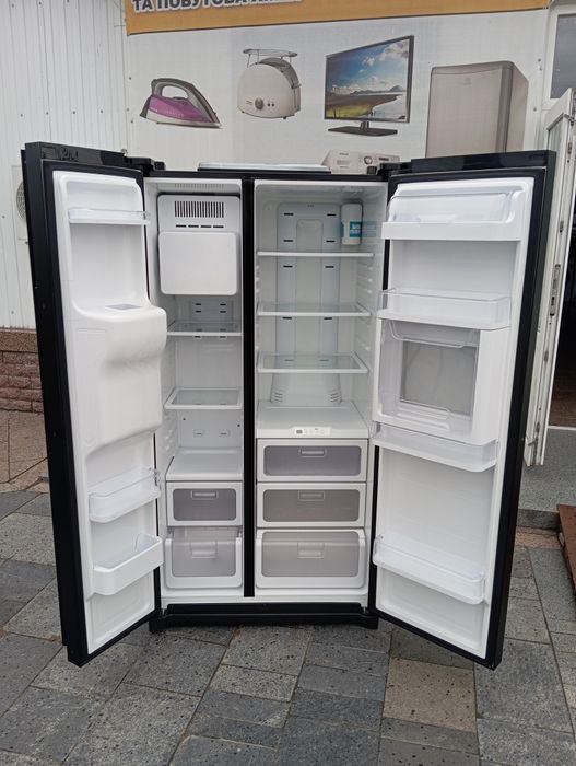 Холодильник Samsung Side-by-side ЧЁРНОЕ СТЕКЛО из Германии Гарантия