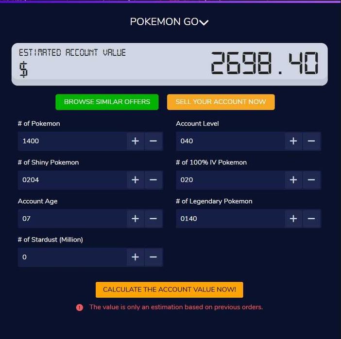 Pokemon account - 7 years old
