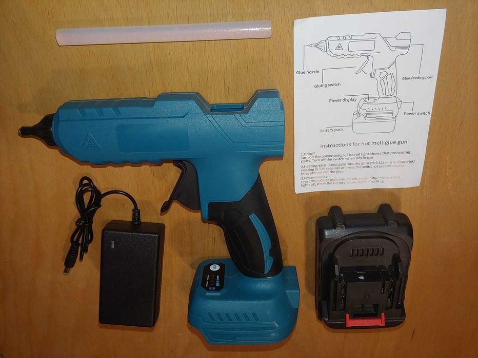 Акумуляторний клейовий пістолет для Makita 18v під стержні 11мм