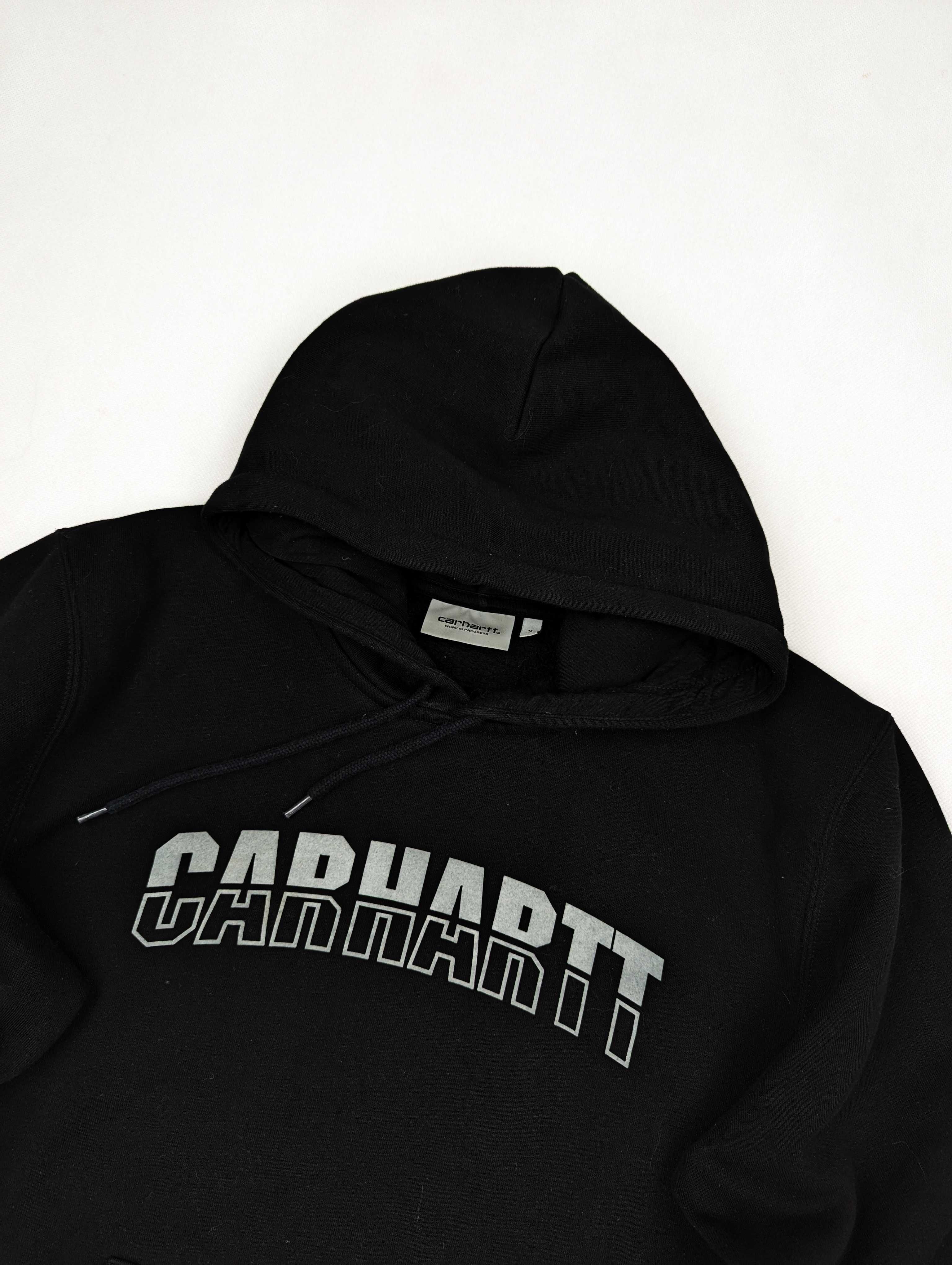 Carhartt czarna bluza z kapturem S logo