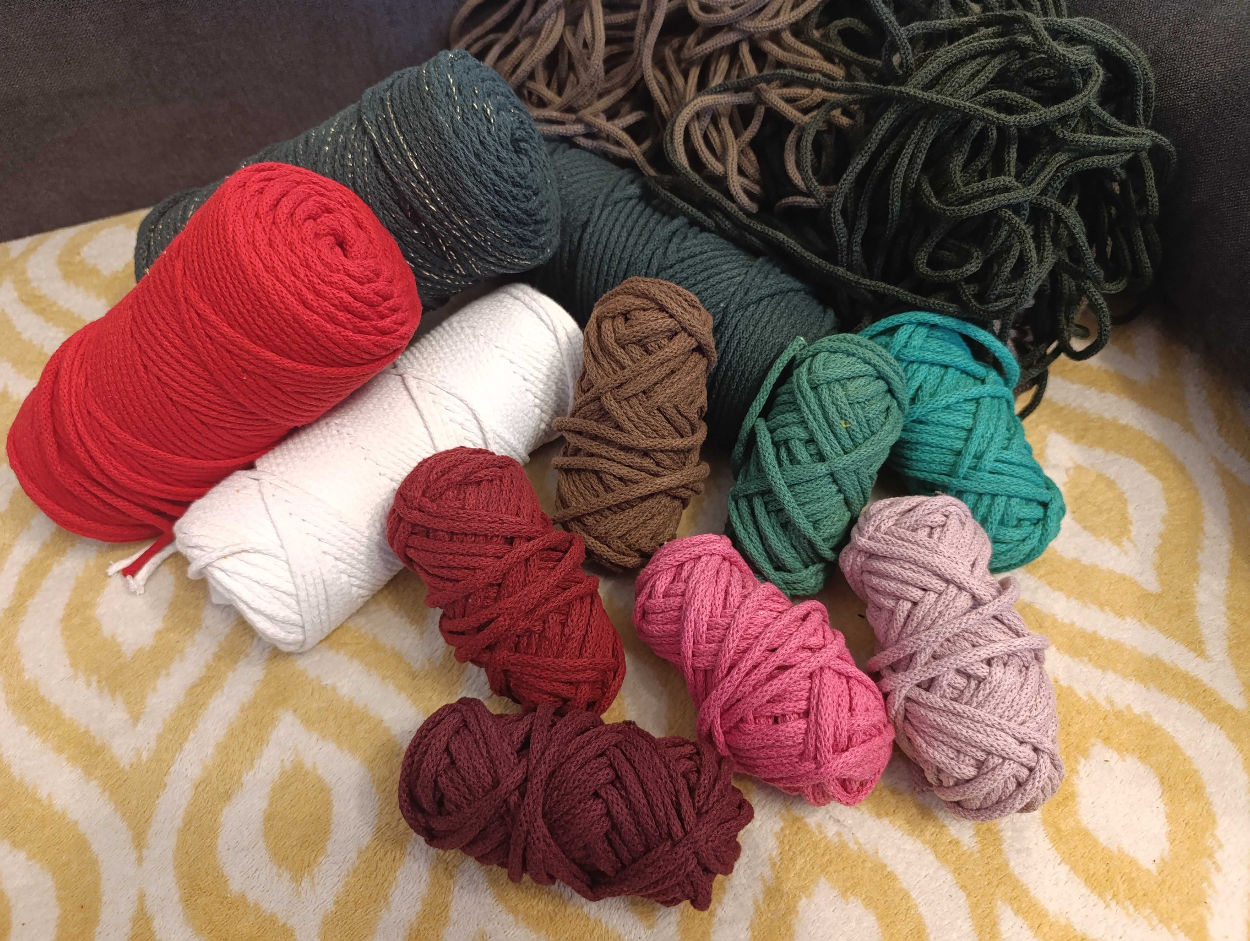Zestaw choinek makrama święta handmade 10szt kolorowe gwiazdki