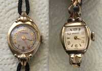 Damskie dwa zegarki vintage marki BENRUS model CZ3 i Holmes niesprawne