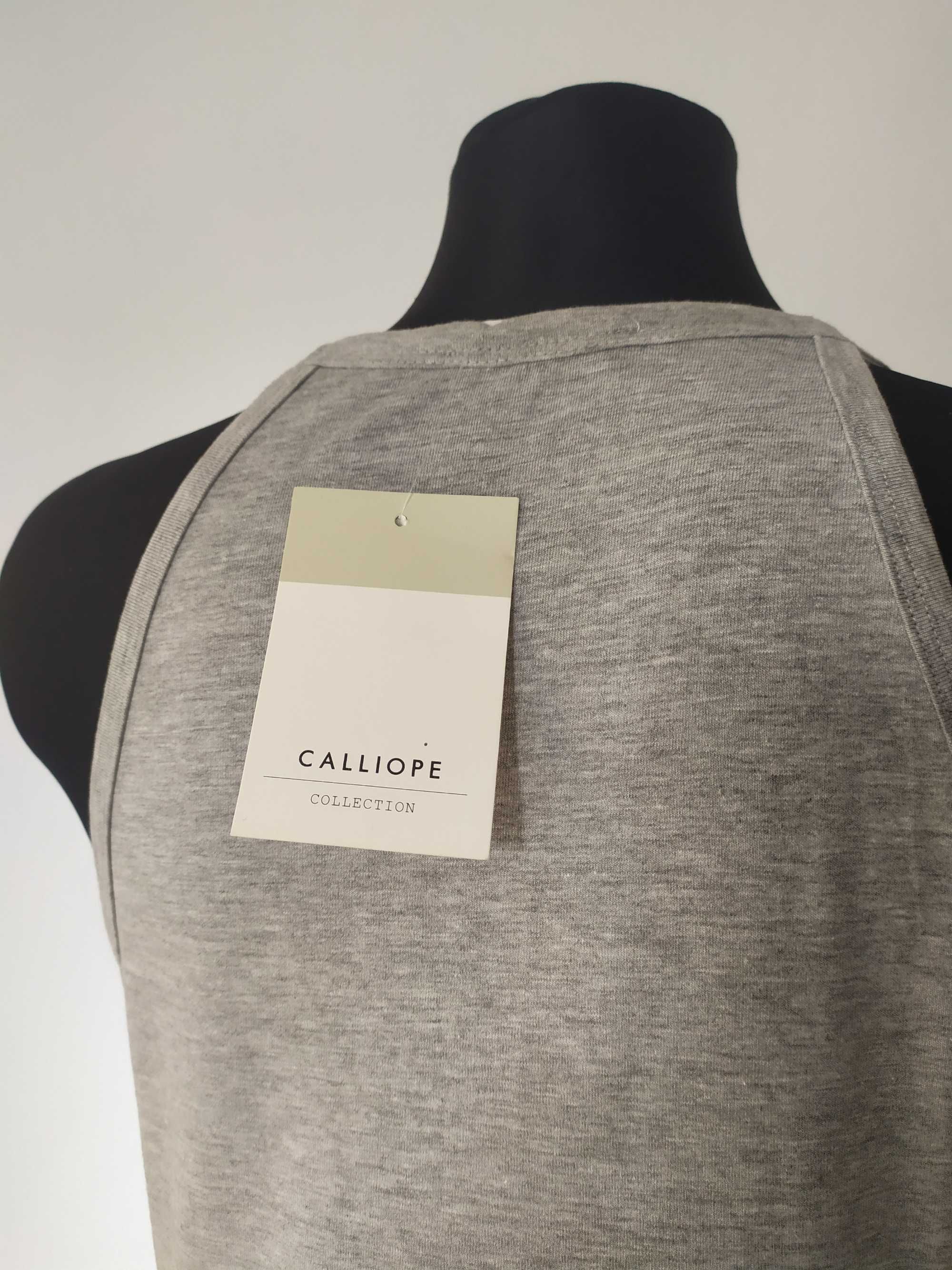 Calliope Szara sukienka Midi Basic Obcisła Tuba 38 M Nowa