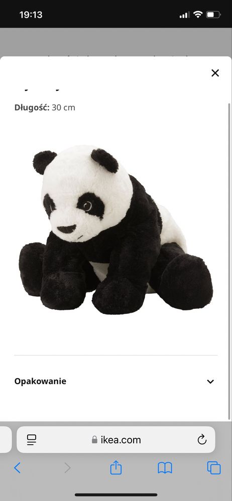 Pluszak miś panda Ikea Kramig