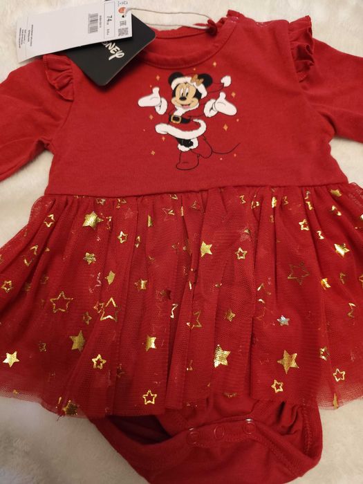 Body z sukienką czerwone świąteczne 74