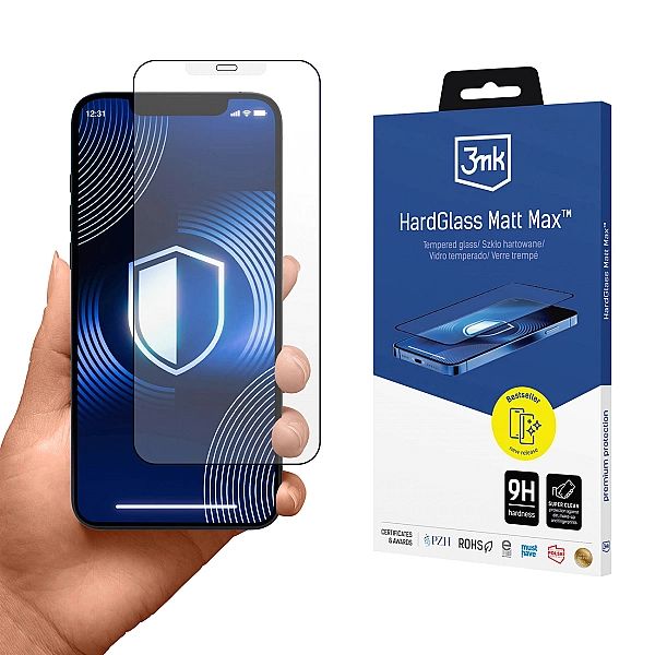 Szkło hartowane 3mk HardGlass Matt Max na iPhone 12/12 Pro