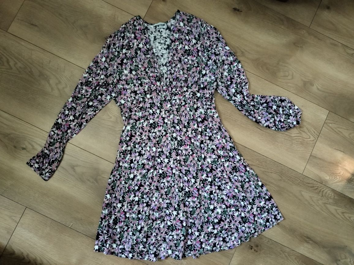 Urocza sukienka kwiaty Reserved 42 XL
