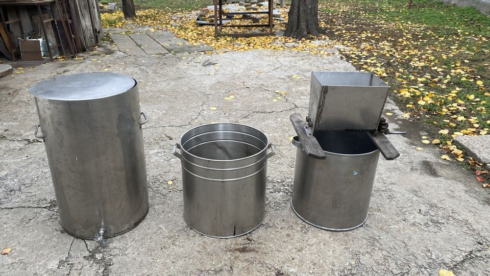 М’ялка для винограду + баки з нержавійки (комплект для виноробства)