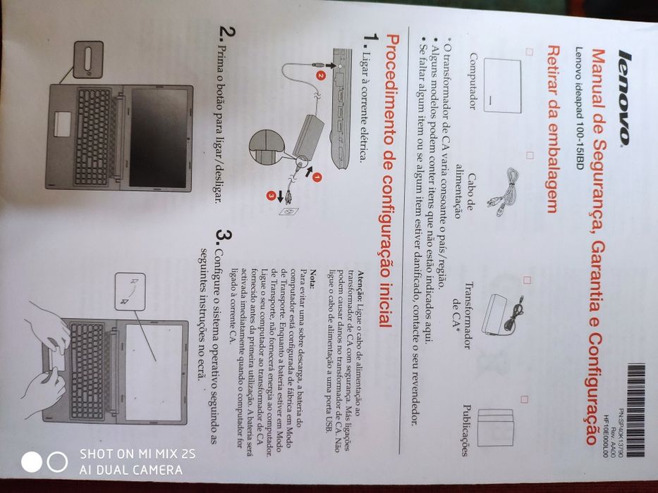 Portátil Lenovo para peças