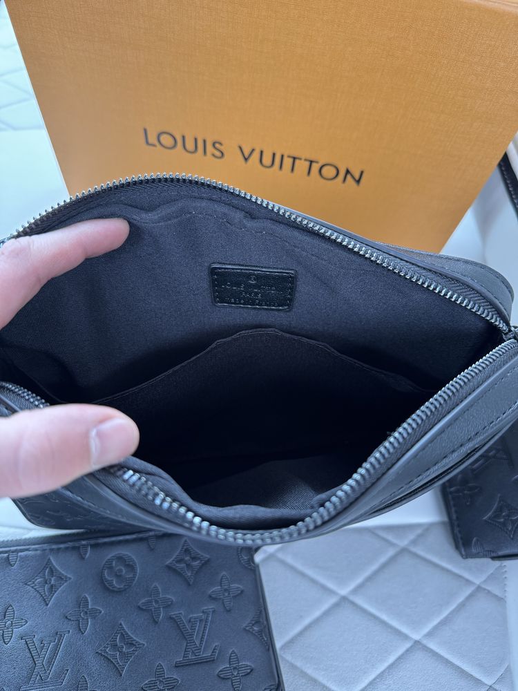Мужская сумка через плечо барсетка Louis Vuitton 3in1