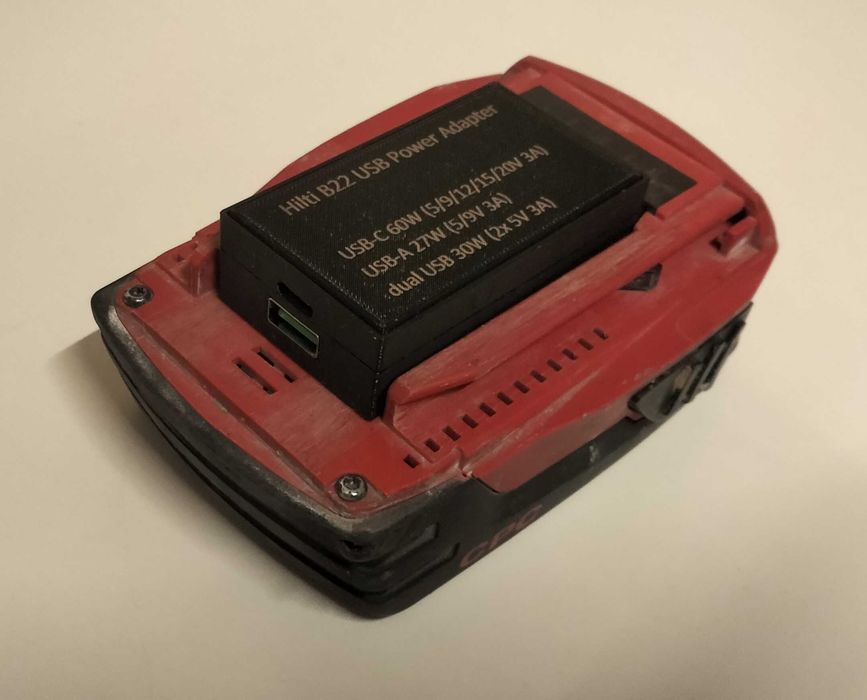 Hilti B22 Power Adapter USB 60W