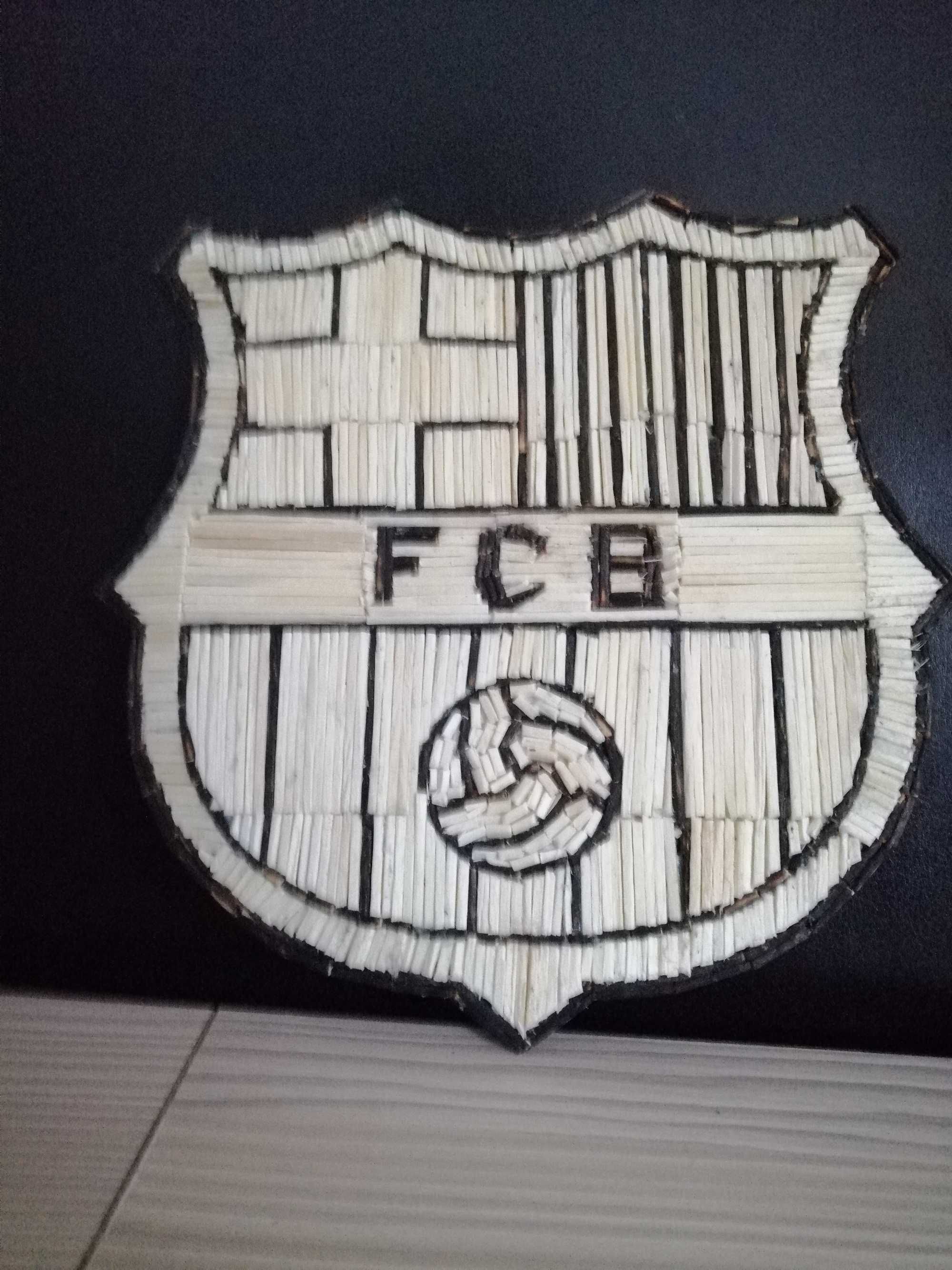 Herb FC Barcelony i nie tylko z zapałek