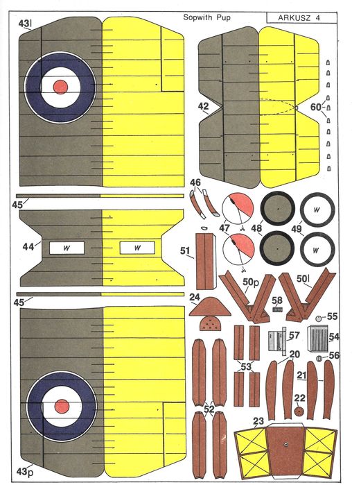 Mały Modelarz 1 1995 Fokker E.III i Sopwith Pup 1:33 - nie rozcięty