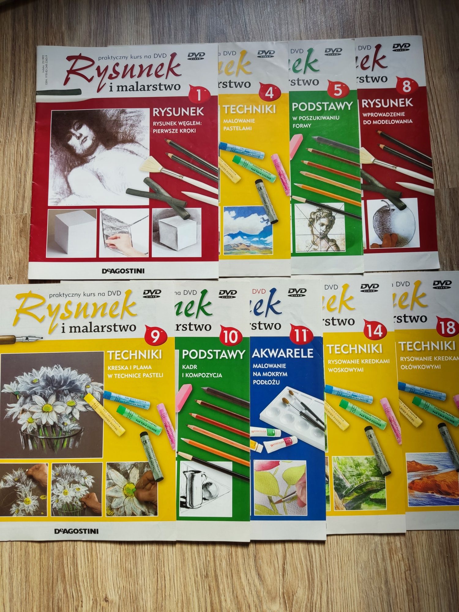 Nauka rysowania, malarstwa, pastele i inne-9 numerów