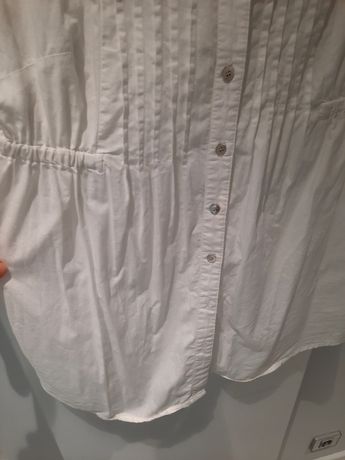 Koszula tunika biała ciążowa,ciażowe rajstopki H&M42 XL
