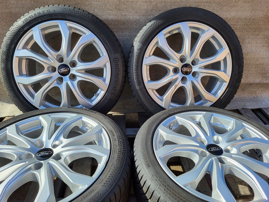 [K320] Koła zimowe 18 Cali 5x108 Continental 235/45/18 Ford 22r
