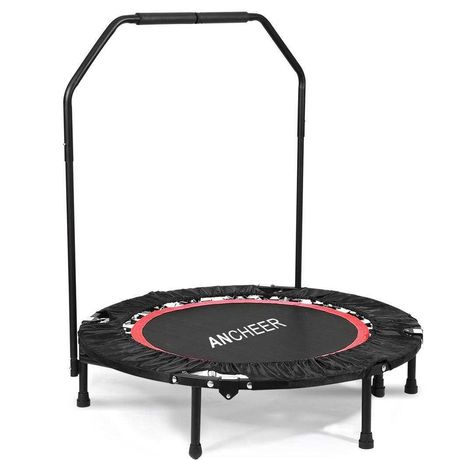 trampolina z uchwytem do ćwiczeń dla dzieci składana