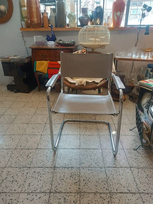 Krzesło ze skóry naturalnej  proj.Mart Stam Bauhaus